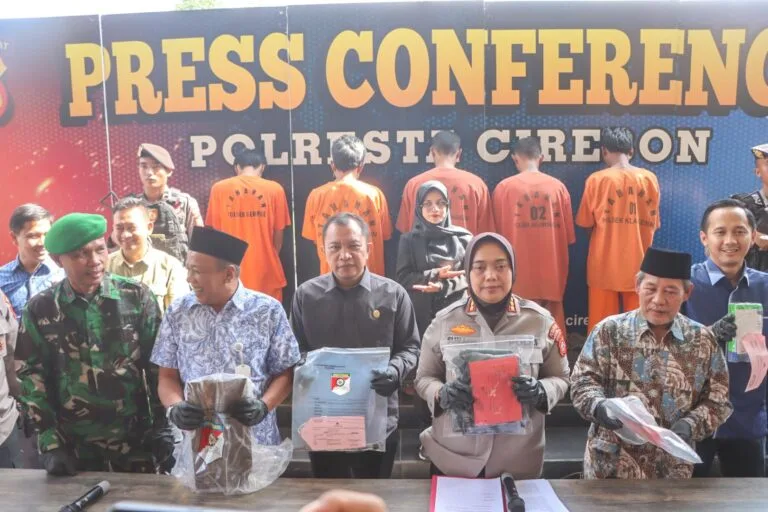Polresta Cirebon Ungkap Empat Kasus Kriminal, Lima Tersangka Ditangkap