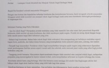 Lewat Surat Resmi, Satpol PP Manggarai Pertegas Larangan Peredaran Rokok Ilegal