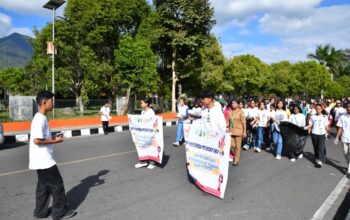 Puncak Hari Anak Nasional ke-42, Ratusan Peserta Semarakkan Jalan Sehat dan Kampanye Anak di Natas Labar