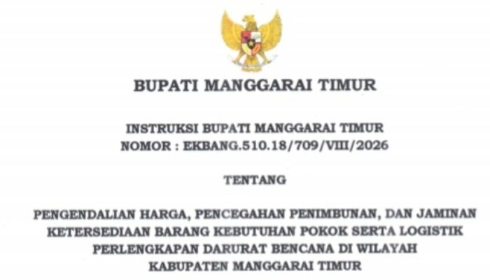 Pemkab Matim Perketat Pengawasan Harga dan Stok Kebutuhan Pokok Pascagempa